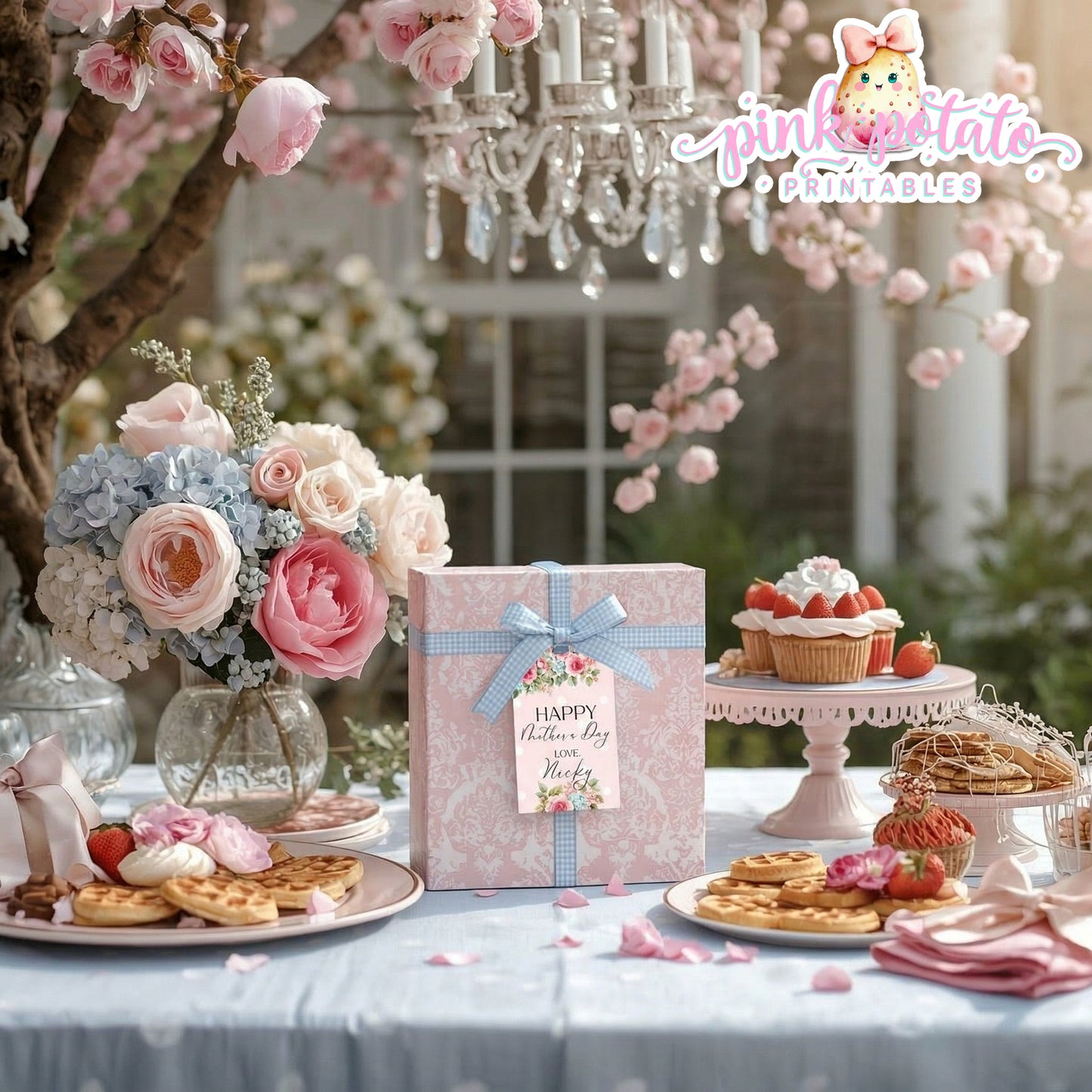 Mother's Day Brunch-Tags-Favor Tags-Gift Tags-Customize Your Name-You edit Name Only in Corjl ONLY-Mothers Day Party-Mother's Day Lunch-Potluck Party-Grandmother-Grandma-Mama-Mommy-Mom-INSTANT DOWNLOAD