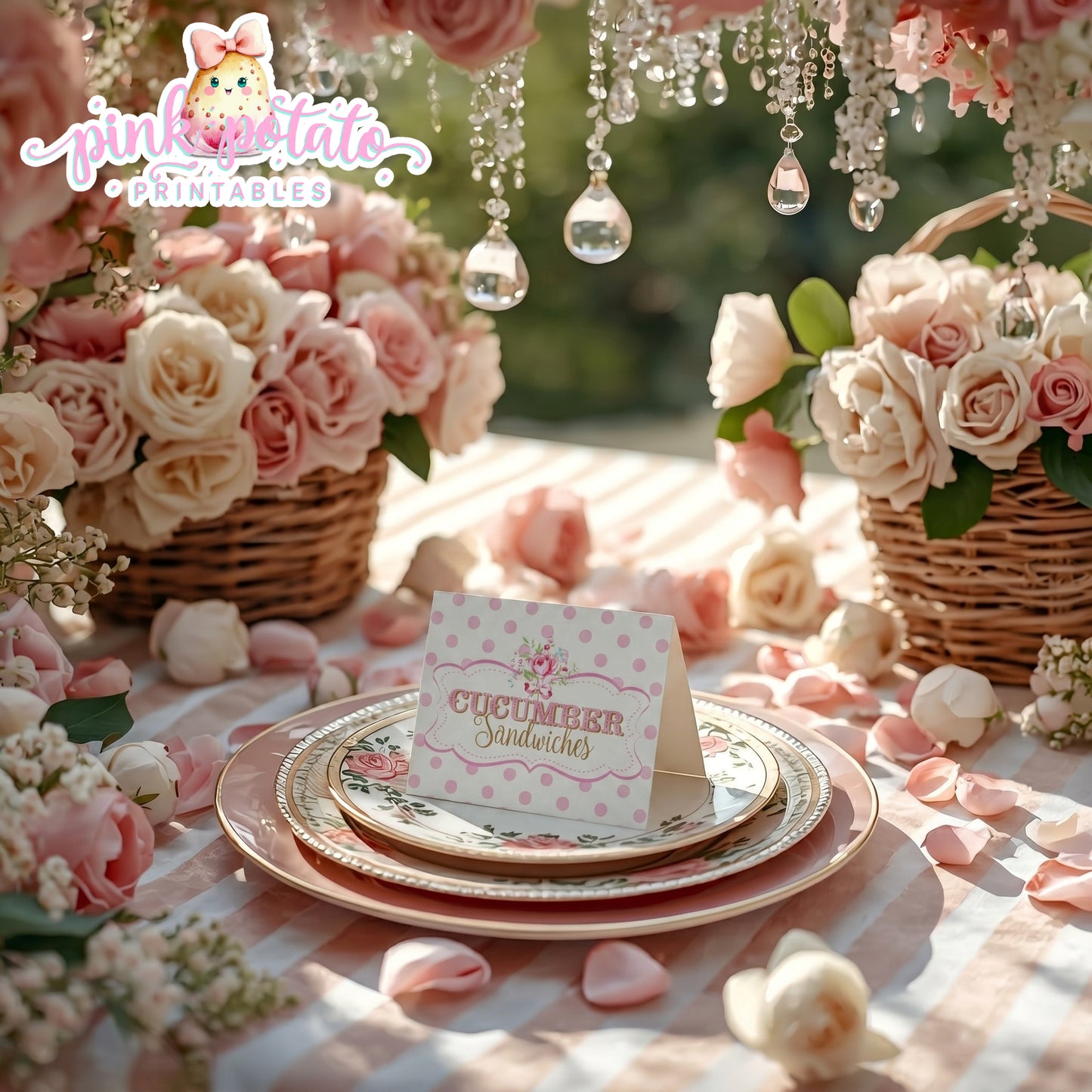 Queen for the Day-Buffet/Food/Place Tent Cards-Plain and Theme-Party Printable-Birthday-Mothers Day-Shabby Chic Parties-Digital Decorations