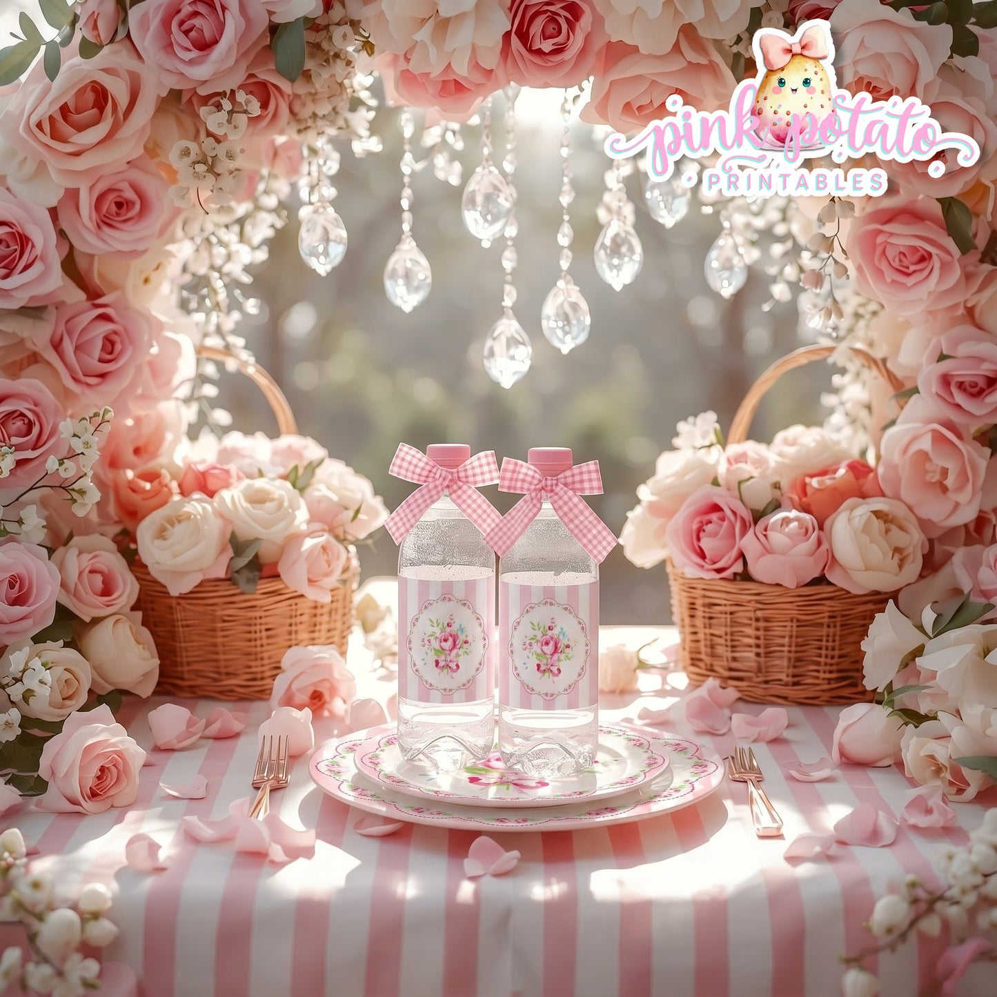 Queen For The Day-FULL Party Printable-Plain & Theme-Mothers Day-Birthday-Mom-Shabby Chic-DIY Parties- Party Decorations Decor Print a Party