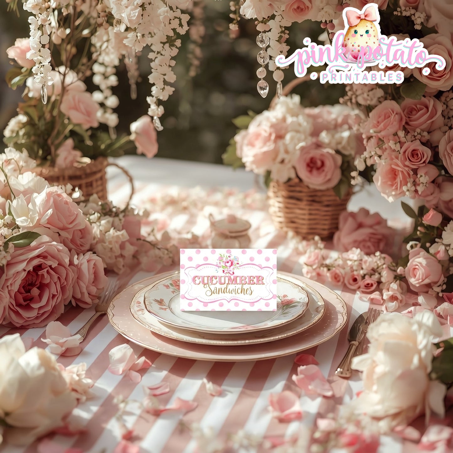 Queen For The Day-FULL Party Printable-Plain & Theme-Mothers Day-Birthday-Mom-Shabby Chic-DIY Parties- Party Decorations Decor Print a Party