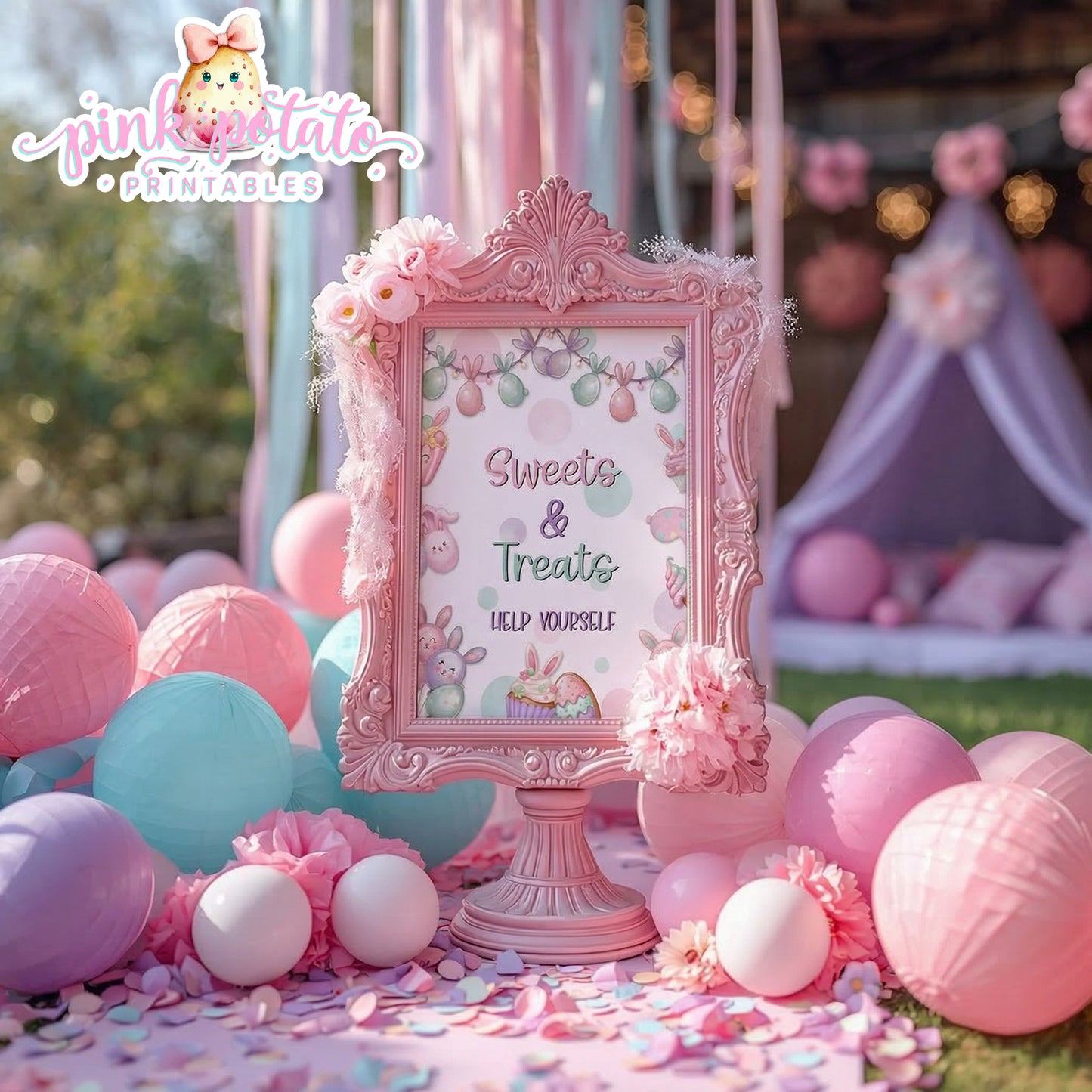Easter Sleepover-{8} 8x10 Party Signs-Easter Slumber Party-Buffet Signs-Slumber Party Signs-Easter Birthday-Easter Party-Easter Sunday-Happy Birthday-Birthday Sleepover Party-Birthday Slumber Party-Bunny-INSTANT DOWNLOAD