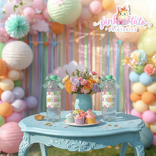 Charmed-Water Bottle Labels-St. Paddy's Day-St. Patrick's Day Theme-Party Printable-Digital-INSTANT DOWNLOAD