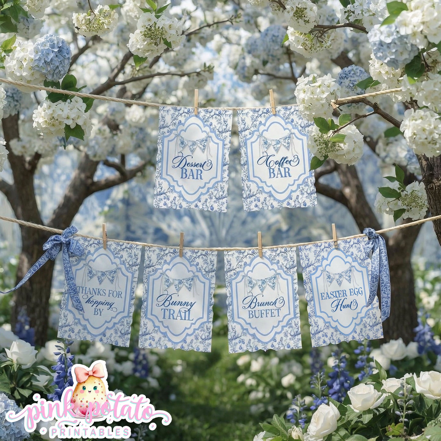 Toile Easter-{6} 8x10 Easter Signs-See Details-Fancy Easter-Posh Easter-Easter Sunday-Happy Easter-Chinoiserie Easter-Chinoisery-Blue Toile-INSTANT DOWNLOAD