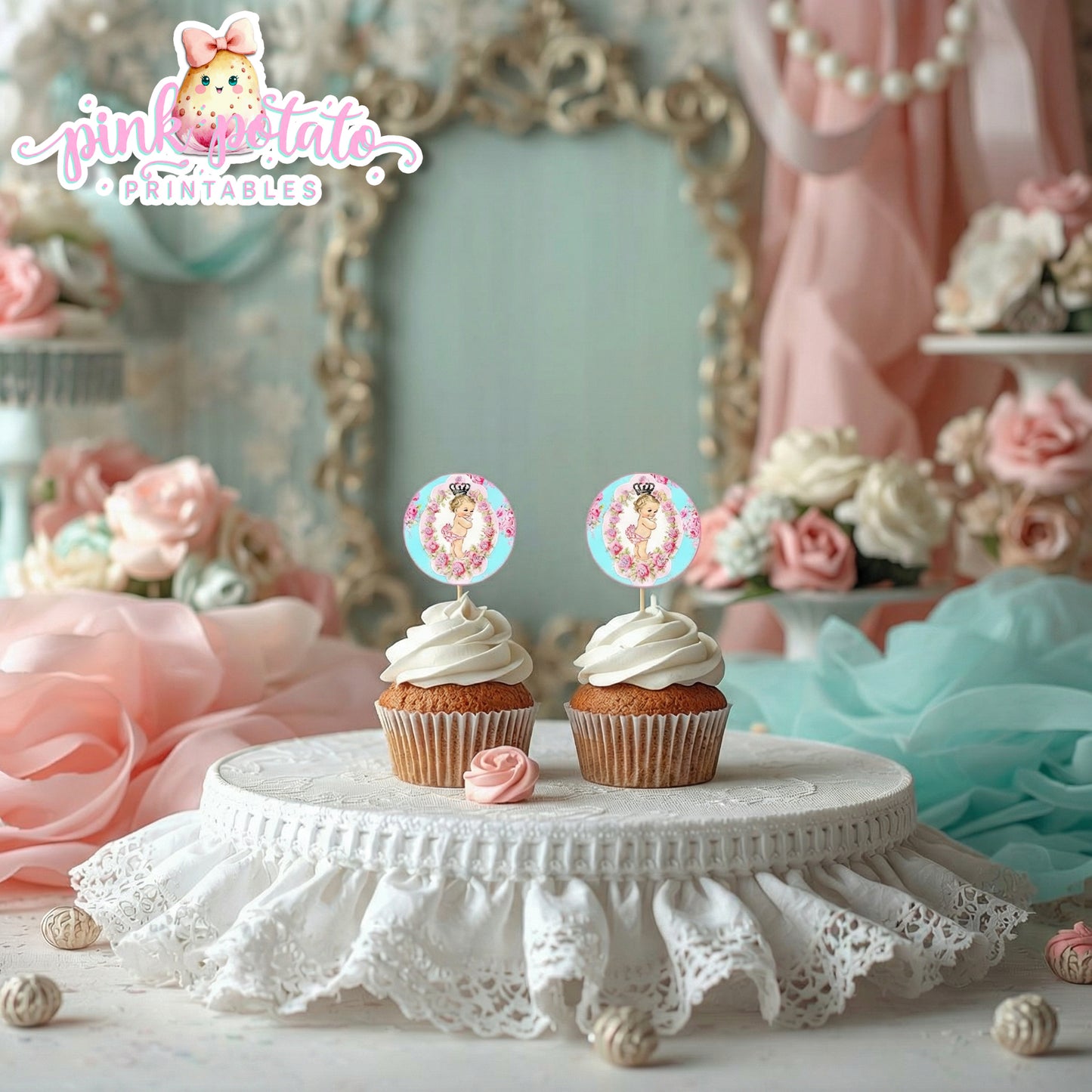 Winter ONE-derland-Cupcake Wraps & Toppers-First Birthday-Party Printable-Birthday-Mothers Day-Girls 1st First Parties-INSTANT DOWNLOAD