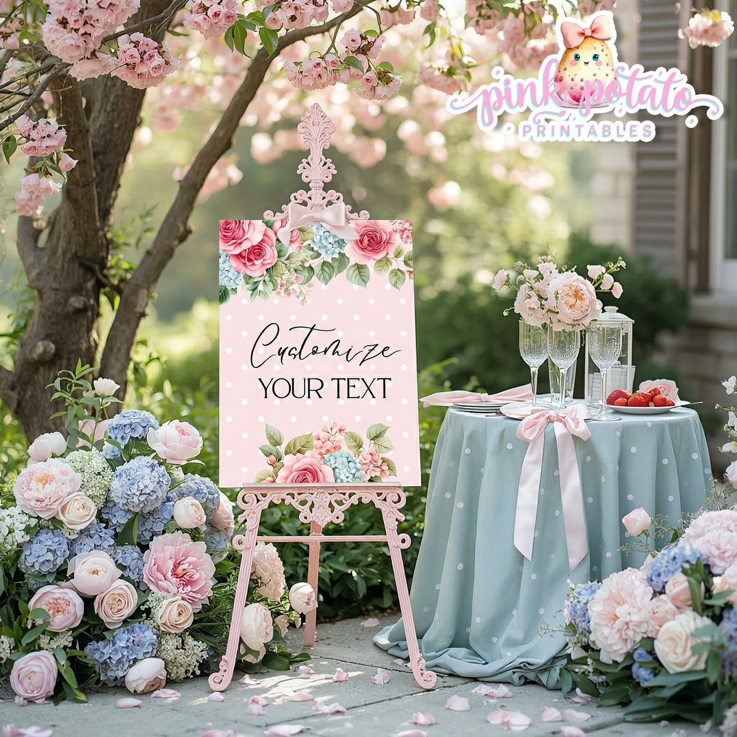 Mother's Day Brunch-Customize Your Text Sign-8x10 & 16x20 Party Signs-You edit in Corjl ONLY-Mothers Day Party-Party Signs-Mother's Day Lunch-Potluck Party-Grandmother-Grandma-Mama-Mommy-Mom-INSTANT DOWNLOAD