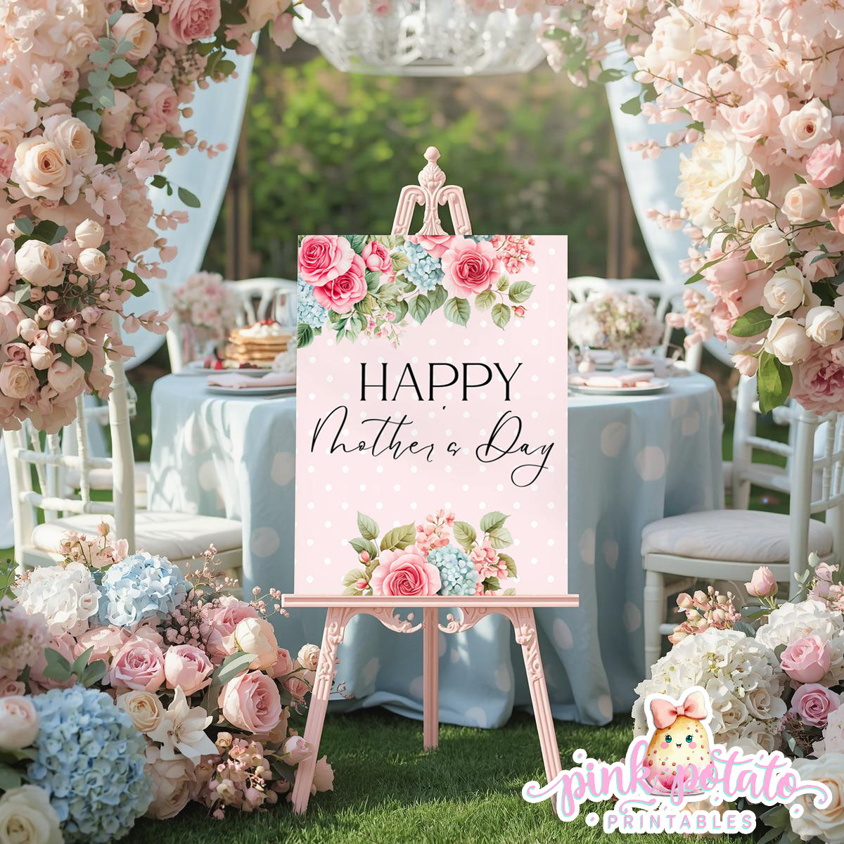 Mother's Day Brunch-Happy Mother's Day Sign-8x10 & 16x20 Party Signs-Mothers Day Party-Party Signs-Mother's Day Lunch-Potluck Party-Grandmother-Grandma-Mama-Mommy-Mom-INSTANT DOWNLOAD