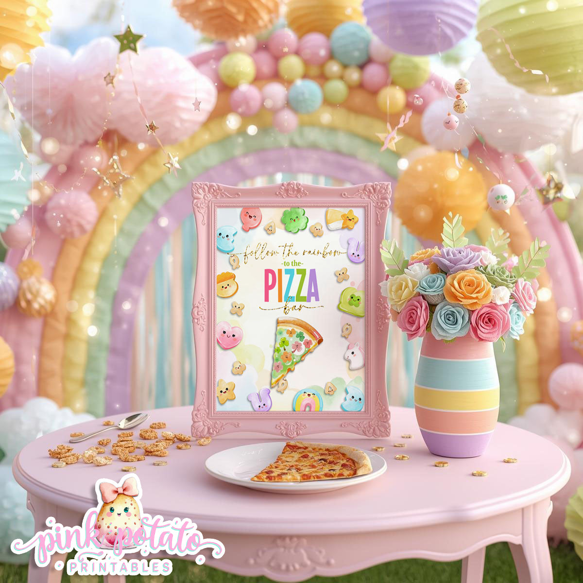 Charmed-2 8x10 Pizza Bar Signs-Party Signs-Buffet Signs-St. Paddy's Day-St. Patrick's Day Theme-Party Printable-Digital-INSTANT DOWNLOAD