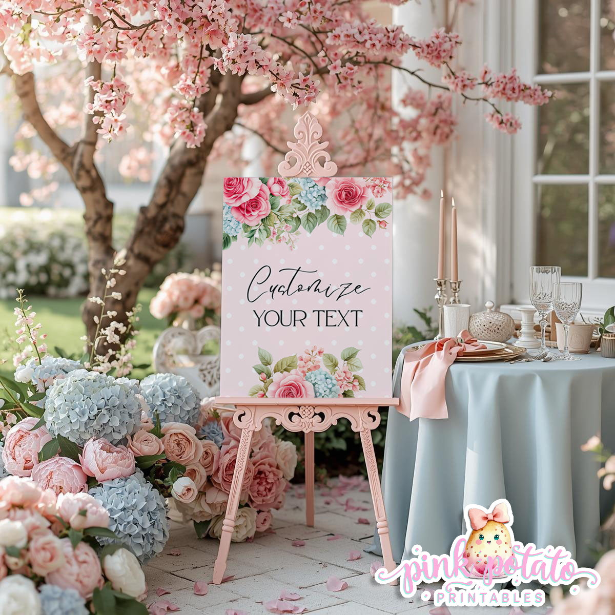 Mother's Day Brunch-Customize Your Text Sign-8x10 & 16x20 Party Signs-You edit in Corjl ONLY-Mothers Day Party-Party Signs-Mother's Day Lunch-Potluck Party-Grandmother-Grandma-Mama-Mommy-Mom-INSTANT DOWNLOAD