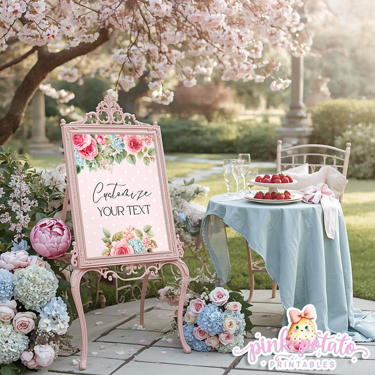 Mother's Day Brunch-Customize Your Text Sign-8x10 & 16x20 Party Signs-You edit in Corjl ONLY-Mothers Day Party-Party Signs-Mother's Day Lunch-Potluck Party-Grandmother-Grandma-Mama-Mommy-Mom-INSTANT DOWNLOAD