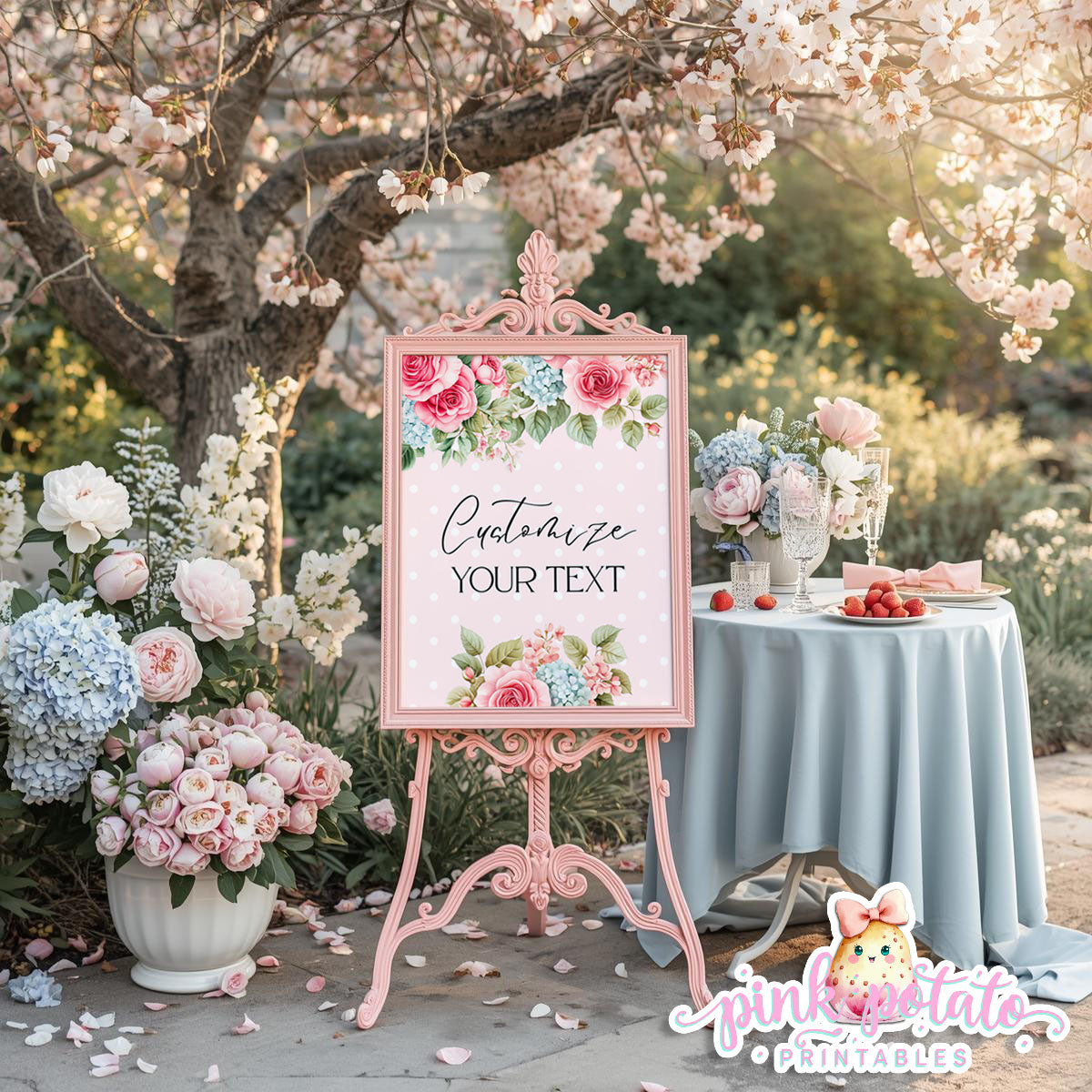 Mother's Day Brunch-Customize Your Text Sign-8x10 & 16x20 Party Signs-You edit in Corjl ONLY-Mothers Day Party-Party Signs-Mother's Day Lunch-Potluck Party-Grandmother-Grandma-Mama-Mommy-Mom-INSTANT DOWNLOAD