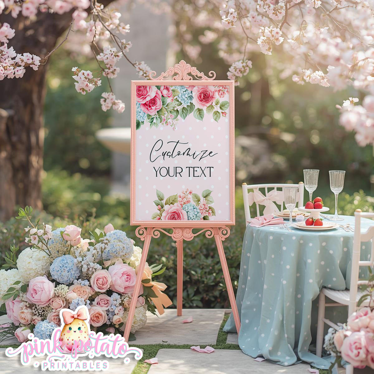 Mother's Day Brunch-Customize Your Text Sign-8x10 & 16x20 Party Signs-You edit in Corjl ONLY-Mothers Day Party-Party Signs-Mother's Day Lunch-Potluck Party-Grandmother-Grandma-Mama-Mommy-Mom-INSTANT DOWNLOAD