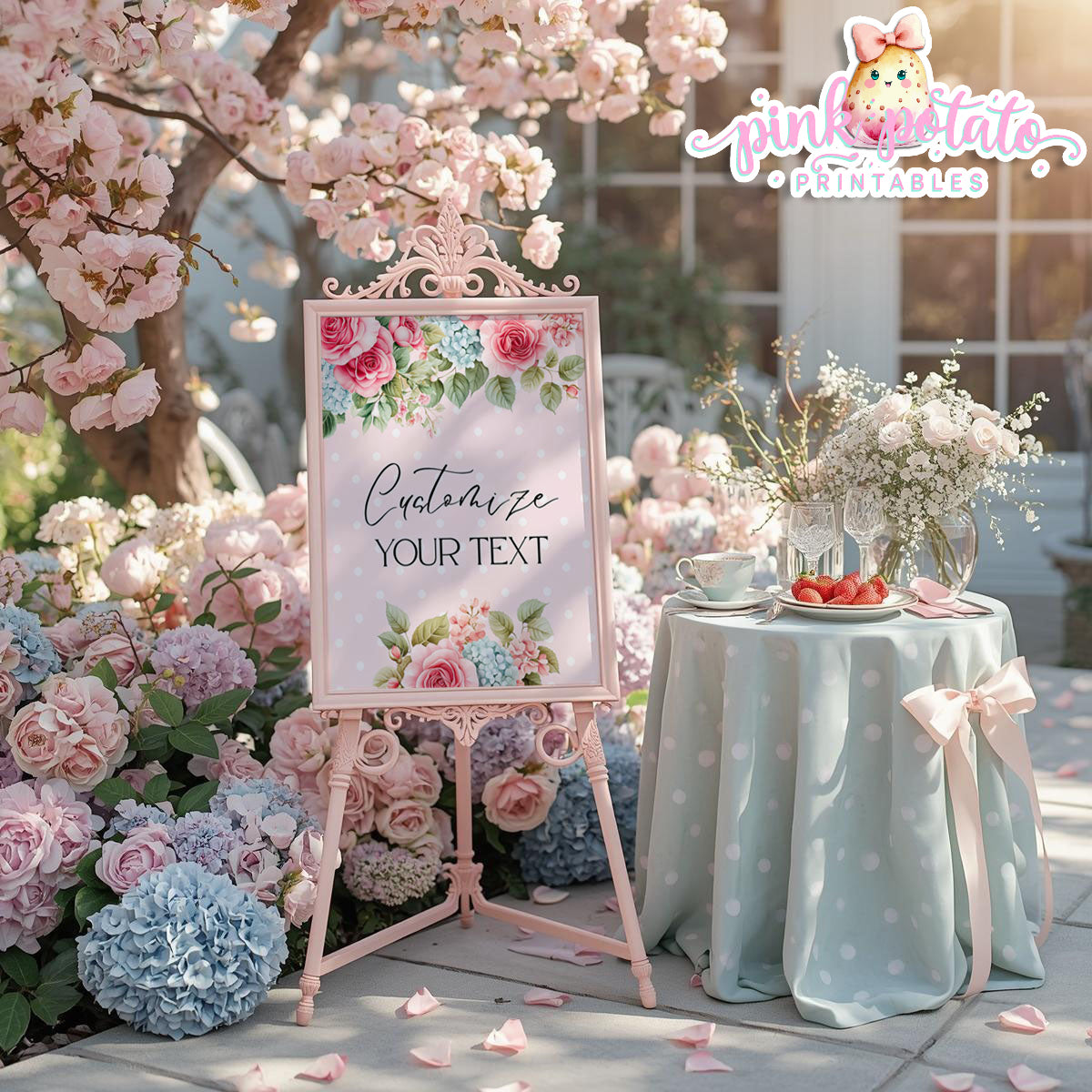Mother's Day Brunch-Customize Your Text Sign-8x10 & 16x20 Party Signs-You edit in Corjl ONLY-Mothers Day Party-Party Signs-Mother's Day Lunch-Potluck Party-Grandmother-Grandma-Mama-Mommy-Mom-INSTANT DOWNLOAD