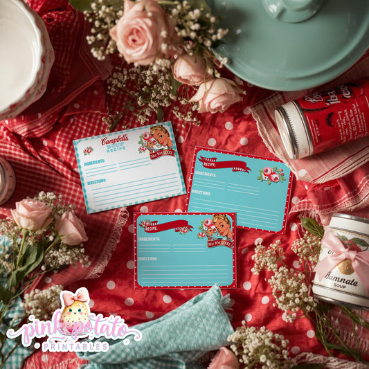 Soups On-Soup Swap-Recipe Cards-Soup Buffet Cards-Soup Exchange-Soup Theme-Soup Party Printable-Digital-INSTANT DOWNLOAD