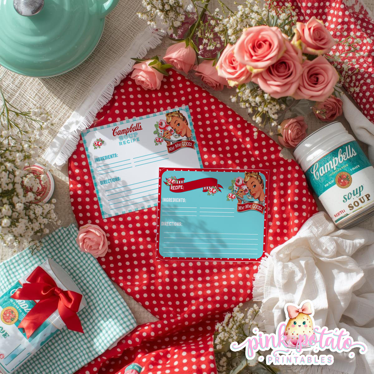 Soup Swap Mini Kit-Party Printable-Editable-Soups On-Soup Social-Soup Can-Campbells-Neighbors Night-Soup Party-Decorations-INSTANT DOWNLOAD