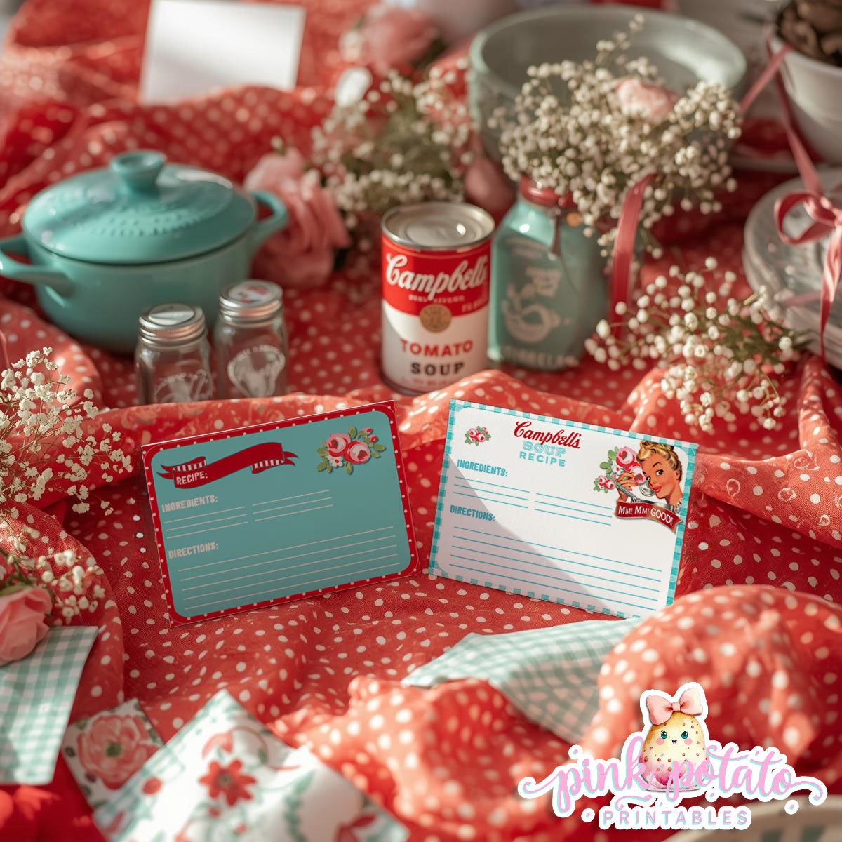 Soups On-Soup Swap-Recipe Cards-Soup Buffet Cards-Soup Exchange-Soup Theme-Soup Party Printable-Digital-INSTANT DOWNLOAD