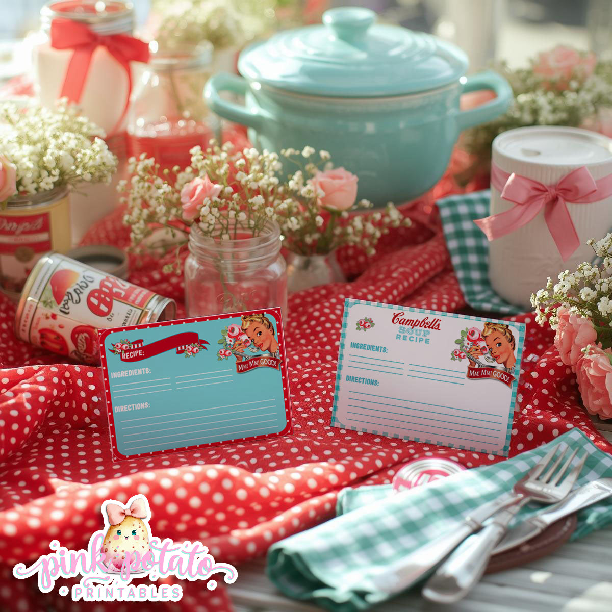 Soups On-Soup Swap-Recipe Cards-Soup Buffet Cards-Soup Exchange-Soup Theme-Soup Party Printable-Digital-INSTANT DOWNLOAD
