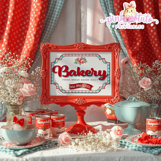 Soups On-Soup Swap-Bakery Sign-Soup Exchange-Soup Theme-Soup Party Printable-Digital-INSTANT DOWNLOAD