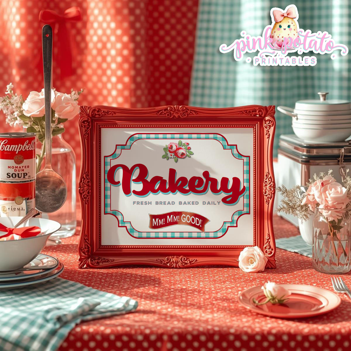 Soups On-Soup Swap-Bakery Sign-Soup Exchange-Soup Theme-Soup Party Printable-Digital-INSTANT DOWNLOAD