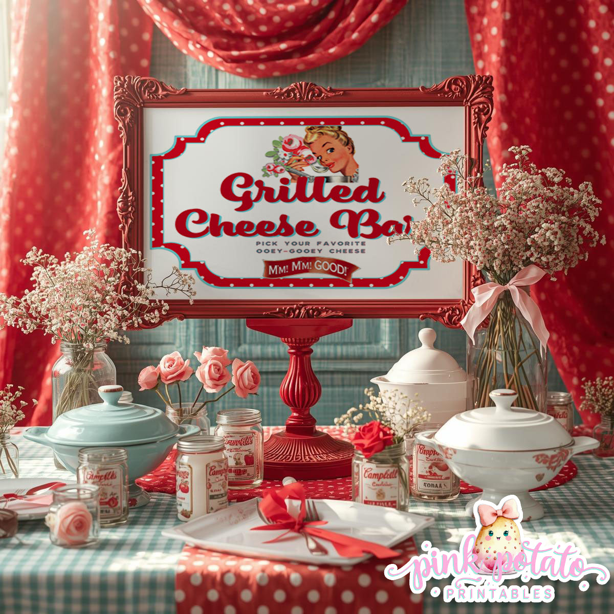 Soups On-Soup Swap Signs-Grilled Cheese Bar-Grilled Cheese Sign-Soup Exchange-Soup Theme-Soup Party Printable-Digital-INSTANT DOWNLOAD