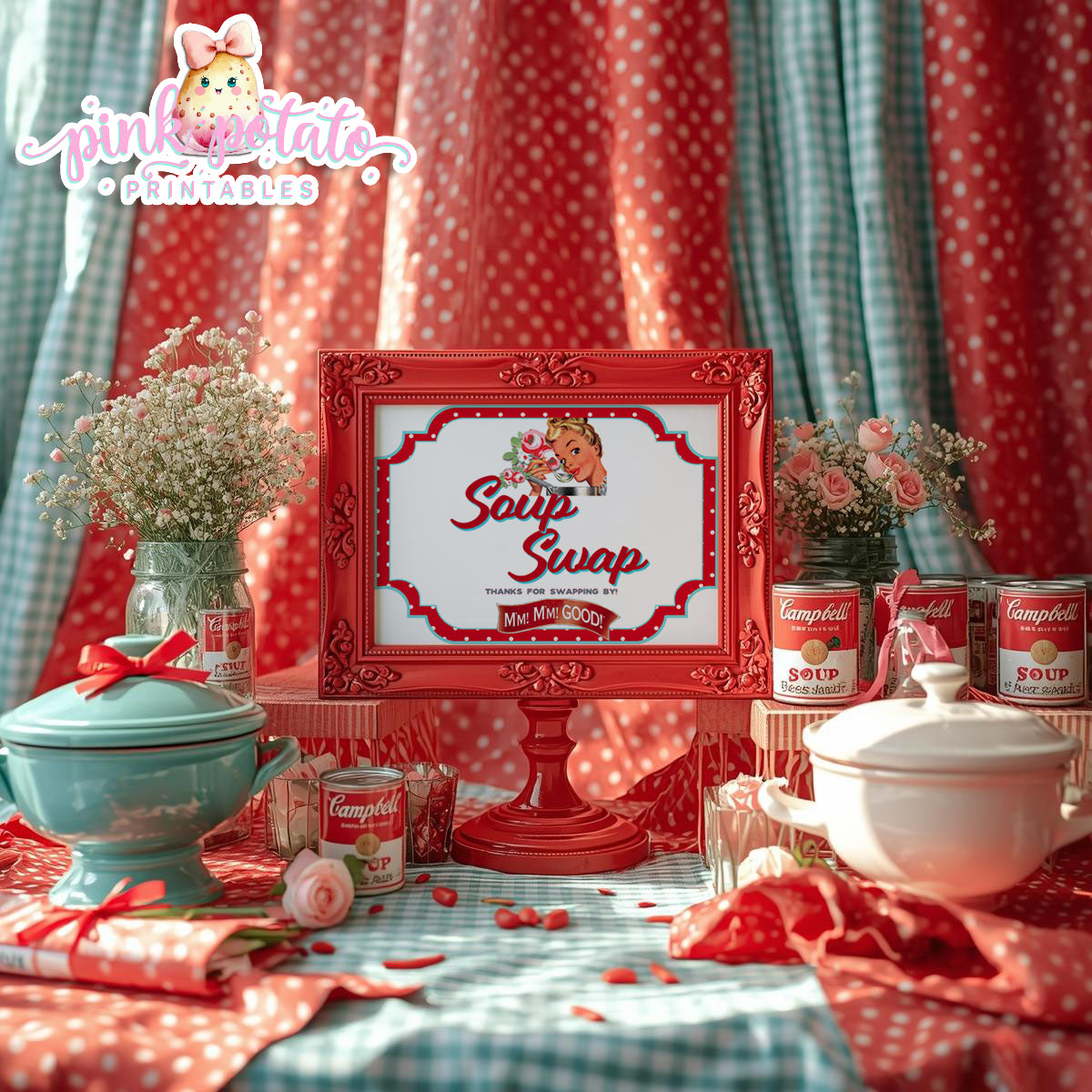Soups On-Soup Swap-Soup Swap Sign-Soup Exchange-Soup Theme-Soup Party Printable-Digital-INSTANT DOWNLOAD