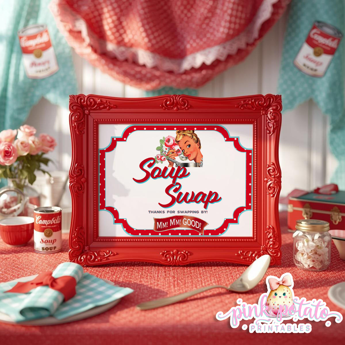 Soups On-Soup Swap-Soup Swap Sign-Soup Exchange-Soup Theme-Soup Party Printable-Digital-INSTANT DOWNLOAD
