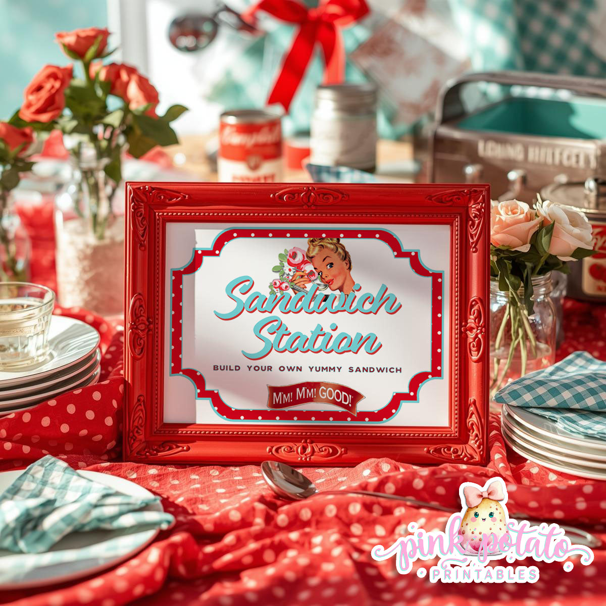 Soups On-Soup Swap-Soup Swap-Sandwich Station Sign-Soup Exchange-Soup Theme-Soup Party Printable-Digital-INSTANT DOWNLOAD