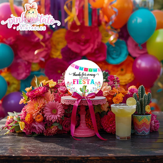 Fiesta-3" ROUND TAGS-Thank You Tags-Party Logos-Favor Tags-Party Favor Tags-Cinco De Mayo-Taco Tuesday-Margarita Monday-INSTANT DOWNLOAD