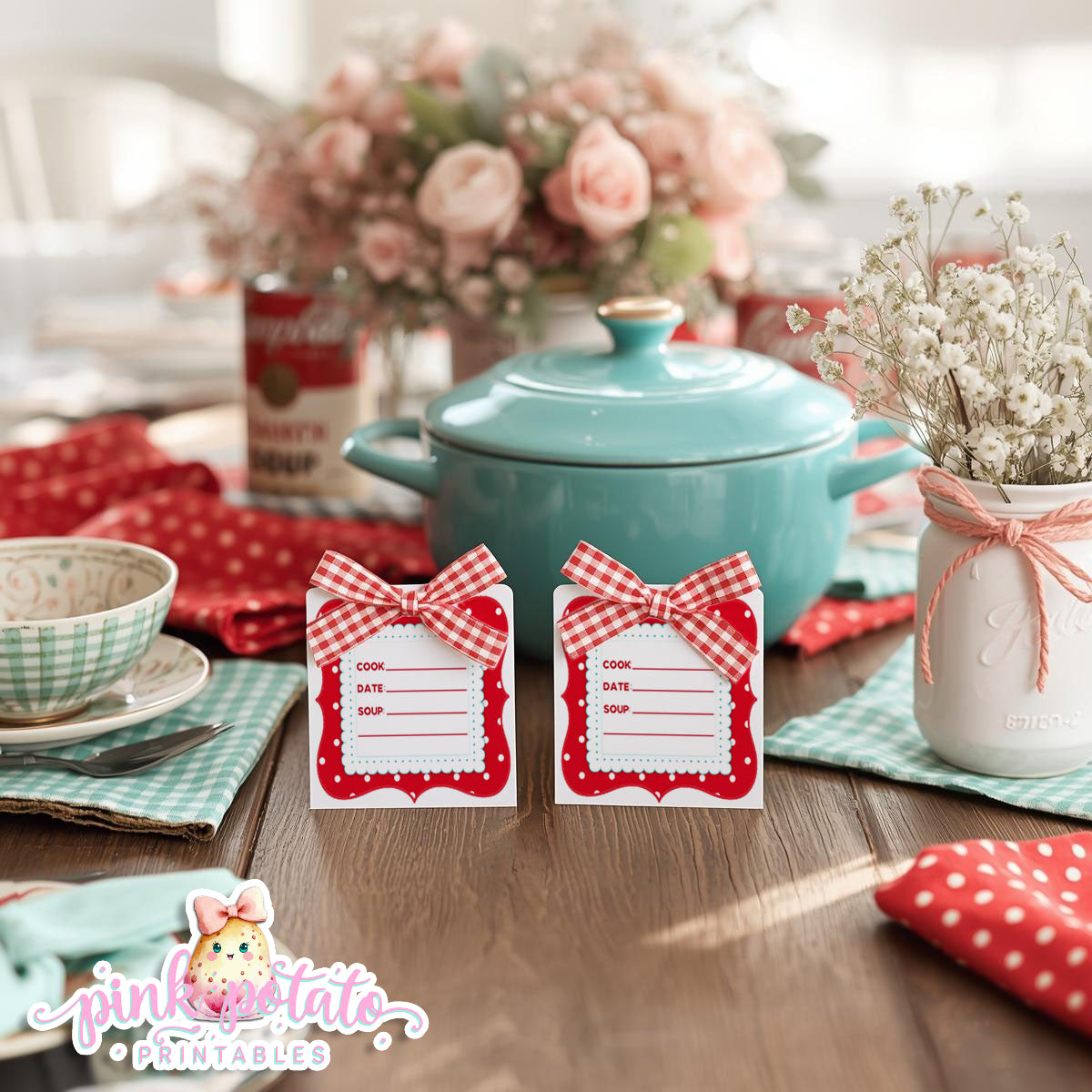 Soups On-Soup Swap Tags-Soup Labels-Soup Buffet Cards-Soup Exchange-Soup Theme-Soup Party Printable-Digital-INSTANT DOWNLOAD