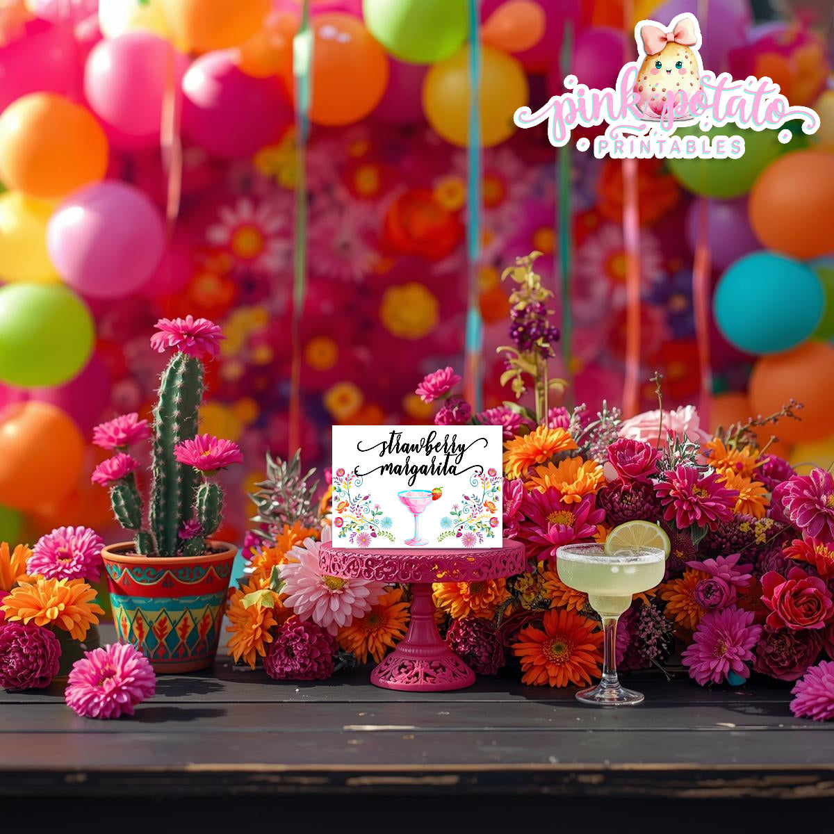 Fiesta-Buffet Cards-56 Prefilled Cards-Edit in Corjl-Tent Cards-Cinco De Mayo-Taco Bar-Celebration-Food Labels-Digital-INSTANT DOWNLOAD