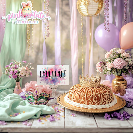 Mardi Gras-Buffet Cards-Editable in Corjl-Tent Cards-Place Cards-Mardi Gras Theme-Fat Tuesday-Party Printable-Digital-INSTANT DOWNLOAD