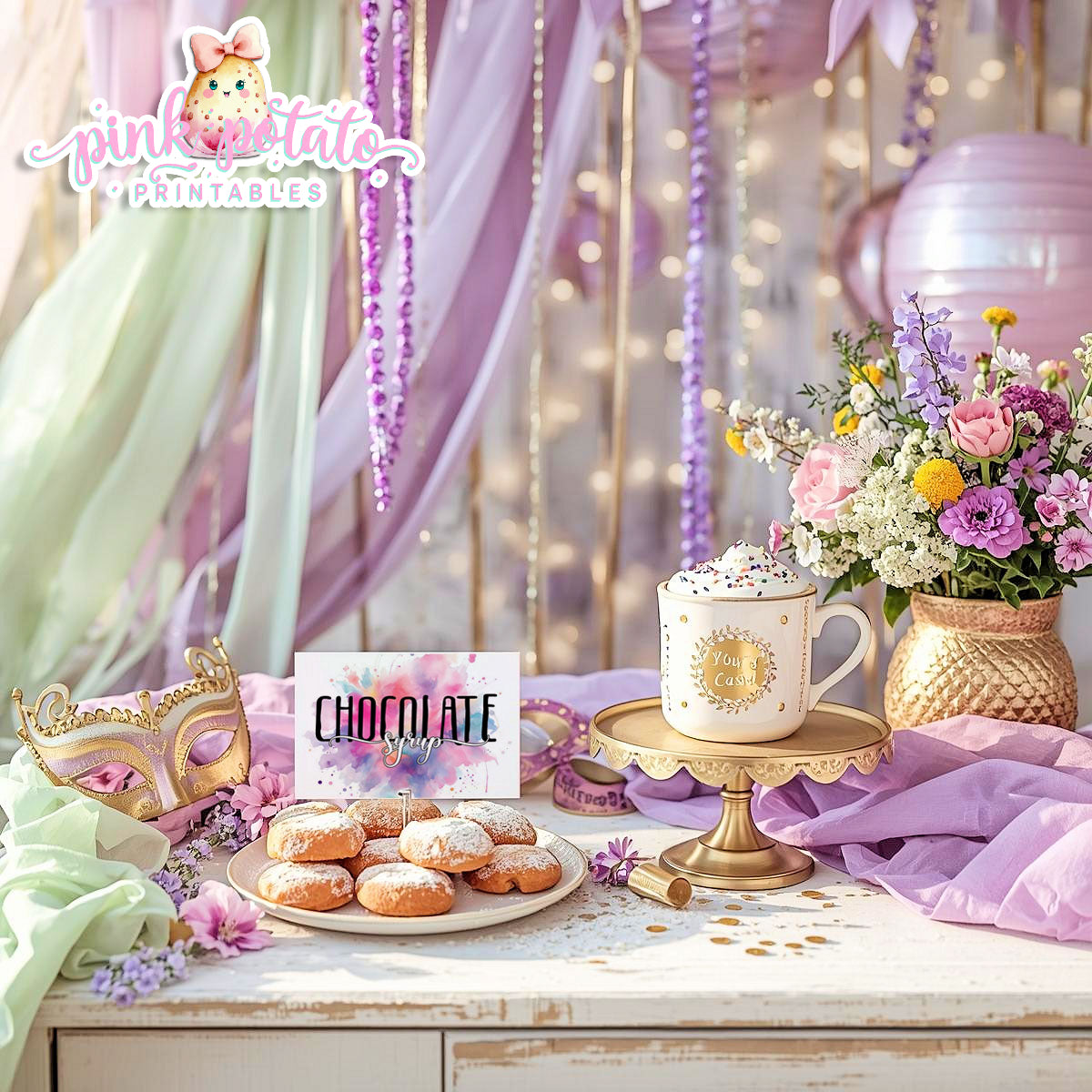 Mardi Gras-Buffet Cards-Editable in Corjl-Tent Cards-Place Cards-Mardi Gras Theme-Fat Tuesday-Party Printable-Digital-INSTANT DOWNLOAD