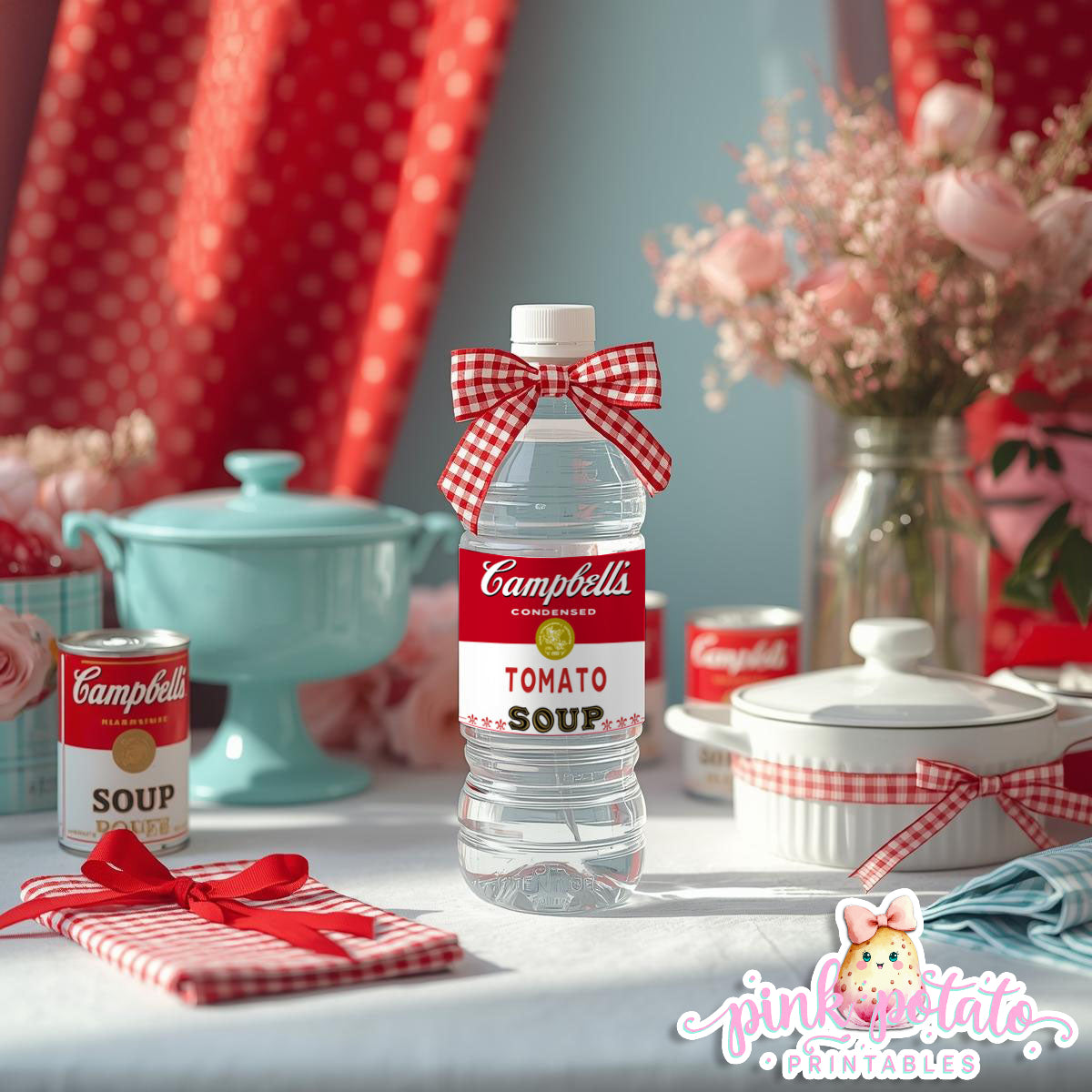 Soups On-Soup Swap Water Bottle Labels-Waterbottle Label-Soup Exchange-Soup Theme-Soup Party Printable-Digital-INSTANT DOWNLOAD