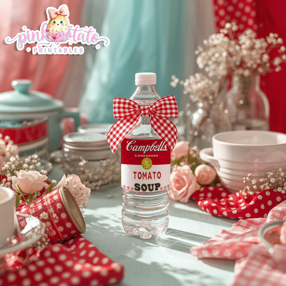 Soups On-Soup Swap Water Bottle Labels-Waterbottle Label-Soup Exchange-Soup Theme-Soup Party Printable-Digital-INSTANT DOWNLOAD