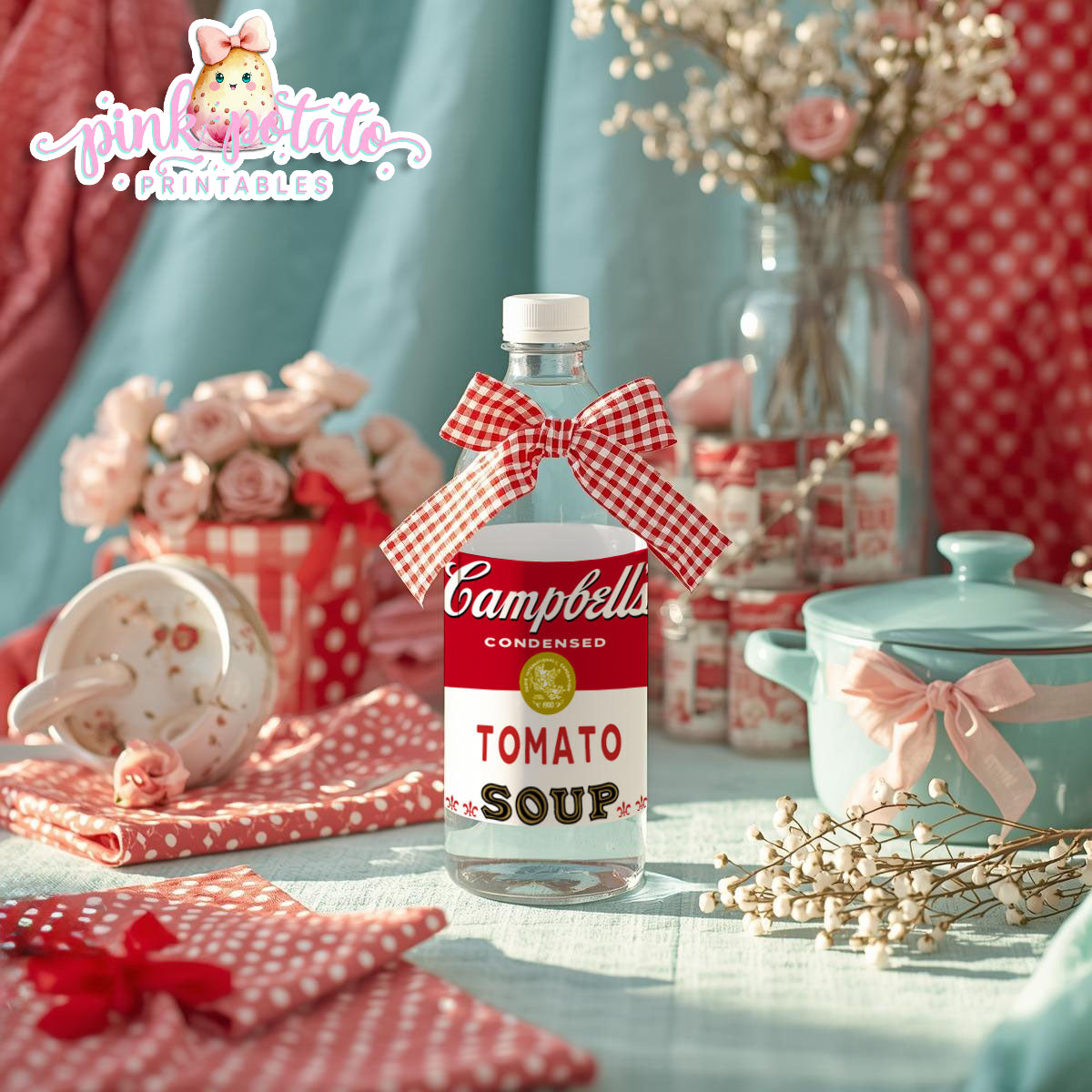 Soups On-Soup Swap Water Bottle Labels-Waterbottle Label-Soup Exchange-Soup Theme-Soup Party Printable-Digital-INSTANT DOWNLOAD