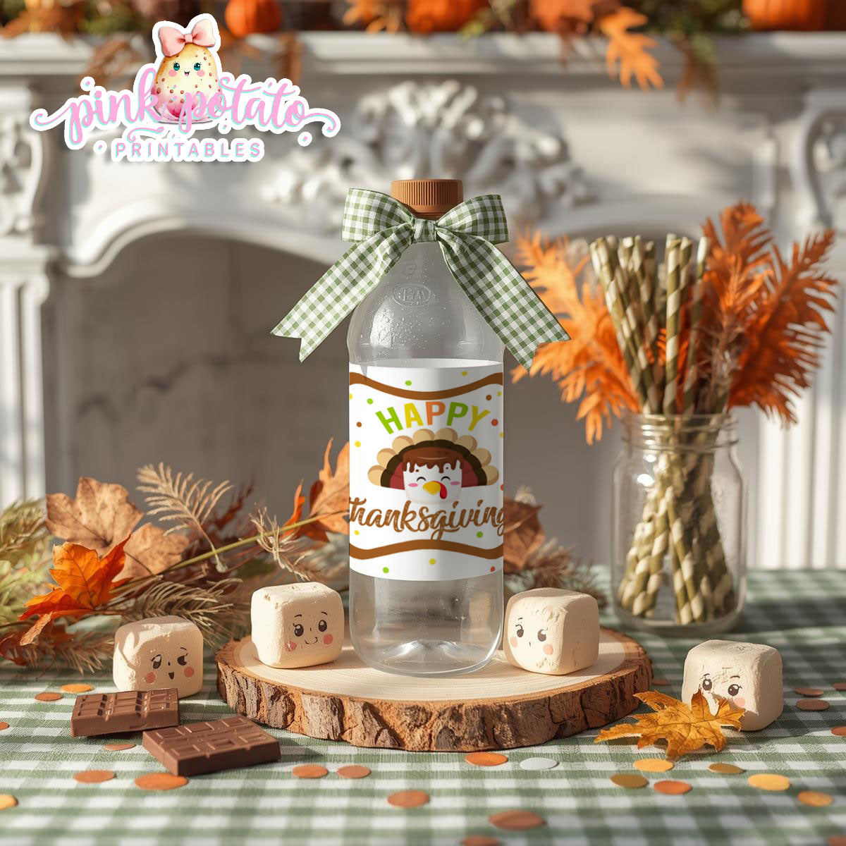 Thanksgiving S'mores-BUNDLE-Signs-Buffet Cards-Chocolate Bar Wrappers-S'mores Bar-Smores-Party Printable-Digital-INSTANT DOWNLOAD