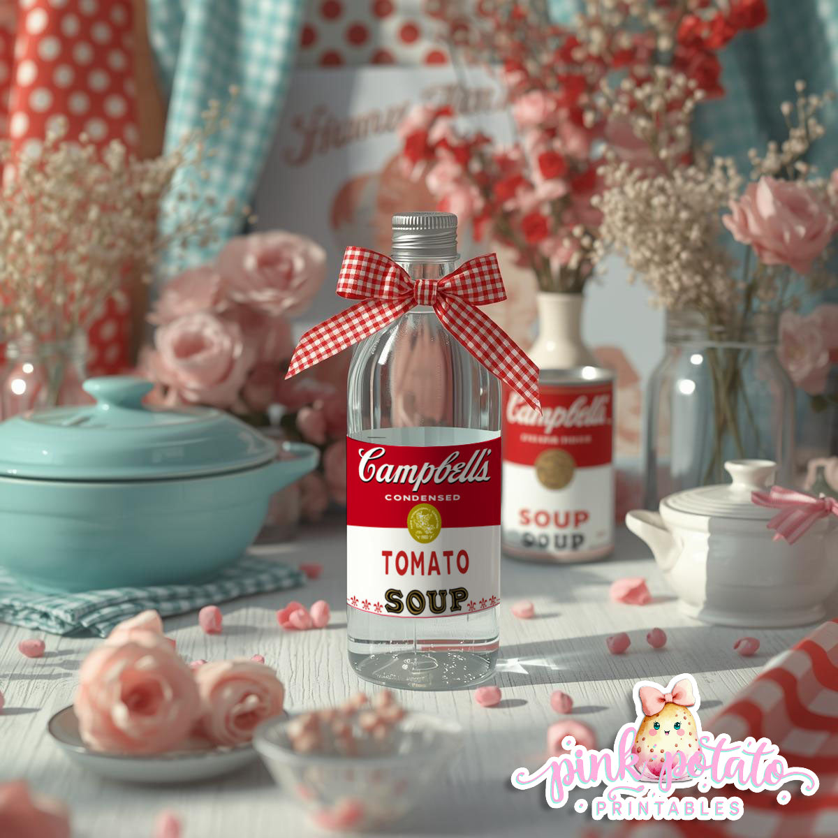 Soups On-Soup Swap Water Bottle Labels-Waterbottle Label-Soup Exchange-Soup Theme-Soup Party Printable-Digital-INSTANT DOWNLOAD