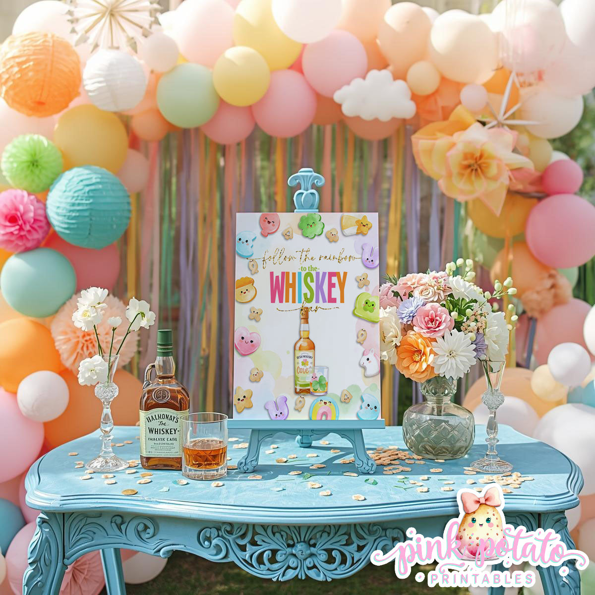 Charmed-8x10 Whiskey Bar Sign-Party Signs-Whisky-Irish Whiskey-Cocktail Sign-Buffet Signs-St. Paddy's Day-St. Patrick's Day Theme-Party Printable-Lucky Charms-Marshmallow Cereal-Magical Cereal-Digital-INSTANT DOWNLOAD
