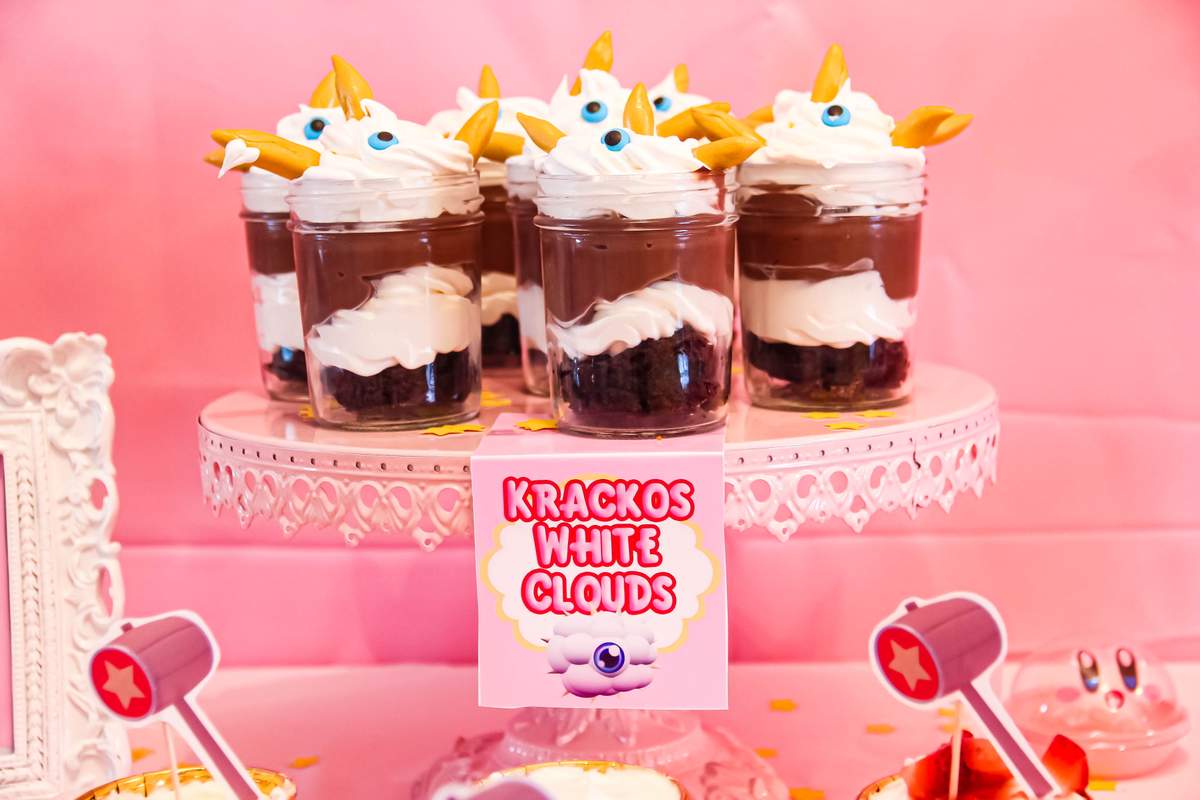 Kirby-PREFILLED Buffet Cards-18 Cards-Kirby Party Theme-INSTANT DOWNLOAD