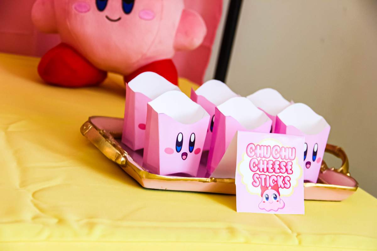 Kirby-Fry Box Template-Kirby Party Theme-INSTANT DOWNLOAD