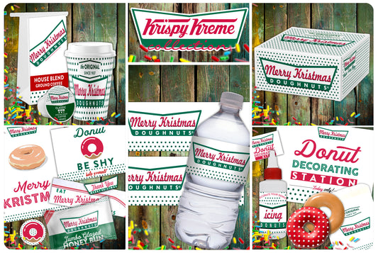 Krispy Kreme Kristmas Full Party-Krispy Kreme Donuts-Holiday Breakfast-Donut-Christmas Breakfast-Christmas Party-Digital-INSTANT DOWNLOAD