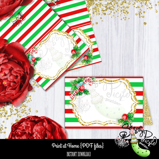 Better Not Pout-Tent Cards-Editable-Printable Party Buffet Cards-Place Cards-Personalize-Xmas-Santa-Christmas Party-Holiday-INSTANT DOWNLOAD