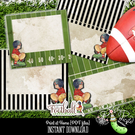 Vintage Football-Tent Cards And Flat Cards-Buffet Food Cards-Place Cards-Party Printables-Superbowl Parties-Super Bowl-DIY-INSTANT DOWNLOAD