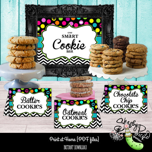 Rad Grad-Graduation Cookie Buffet-Cookie Bar-8 Cookie Signs-Cookie Buffet Sign-Class of 2024-Graduation Party-Printable-INSTANT DOWNLOAD