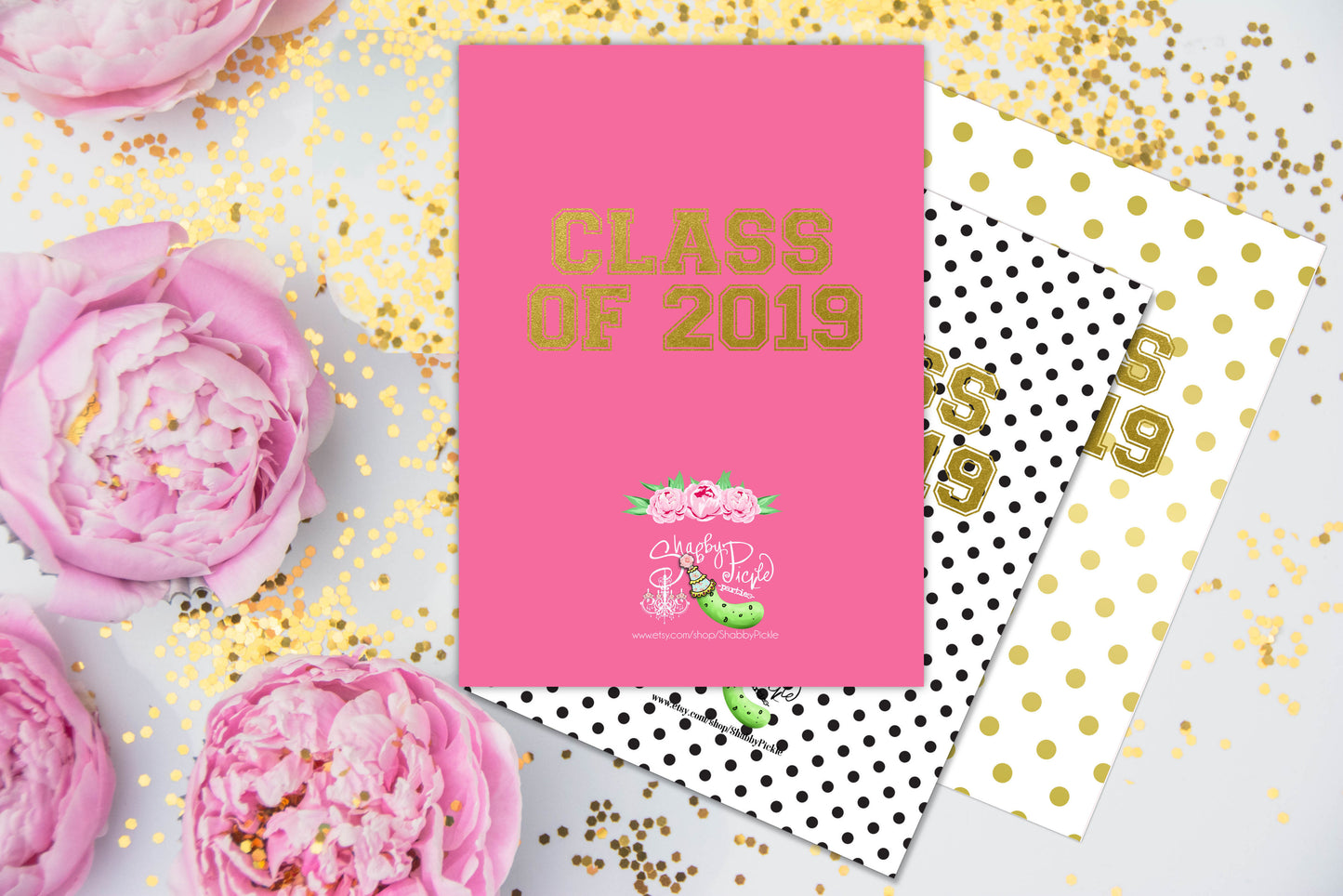 Kate Spade Graduation Invitation-Thank You Card-Class of 2024-Grad-Graduate-EDITABLE-High School Graduate-Invite-Printable-INSTANT DOWNLOAD