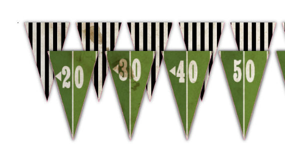 Vintage Football-Mini Bunting Flags-Party Printables-Straw Flags-Superbowl Sunday Parties-Super Bowl-Sports-Referee-DIY--INSTANT DOWNLOAD