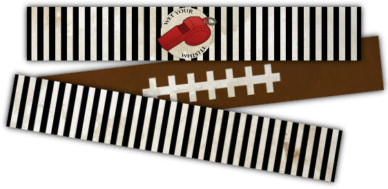 Vintage Football-Water Bottle Labels-Party Printables-Shabby Chic Parties-Super Bowl-Sports-Referee-DIY-Digital Decorations-INSTANT DOWNLOAD