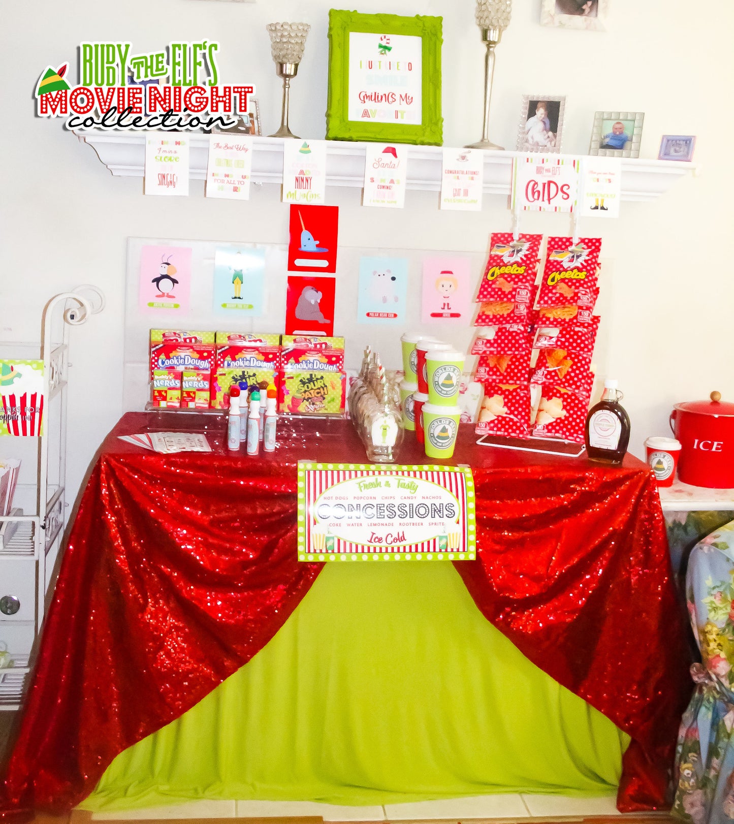 Christmas-Concession Stand Sign-Party Signs-2 Sizes-Movie Concessions-Printable-Party Printable-Digital-INSTANT DOWNLOAD