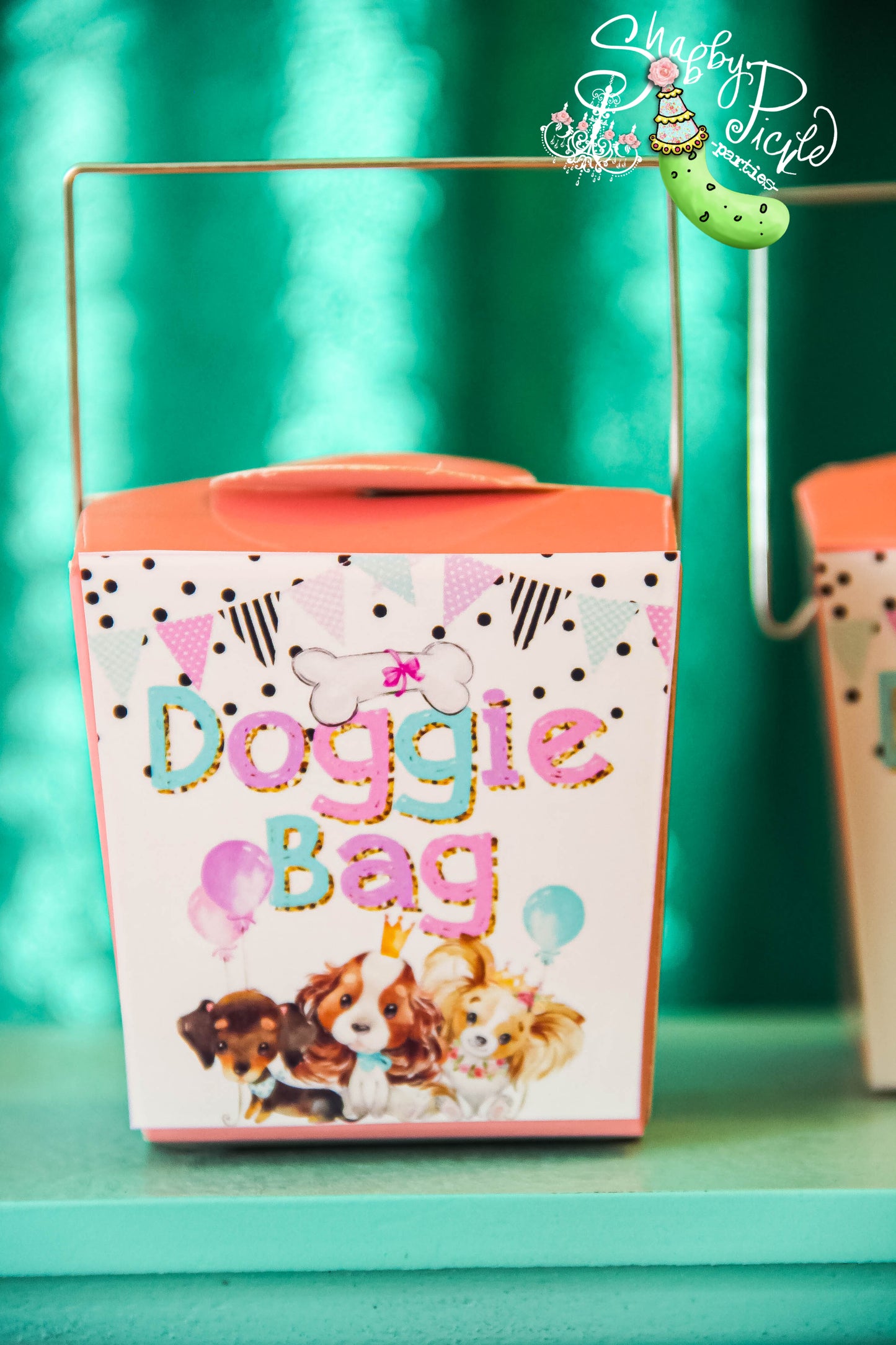 Puppy Pawty-Doggie Bag Labels-3 Styles-Take Out Box Labels-Doggy Bag-Goodie Bags-Round Labels-Puppy Party-Birthday-Digital-INSTANT DOWNLOAD