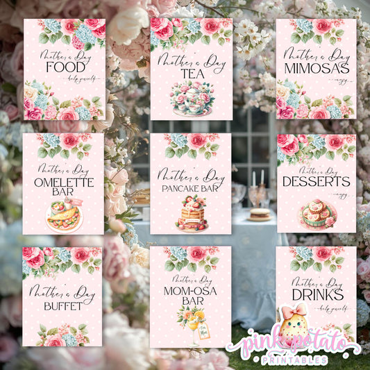 Mother's Day Brunch-Signs-{13} 8x10 Party Signs-Mothers Day Party-Buffet Signs-Party Signs-Mother's Day Lunch-Potluck Party-Grandmother-Grandma-Mama-Mommy-Mom-INSTANT DOWNLOAD