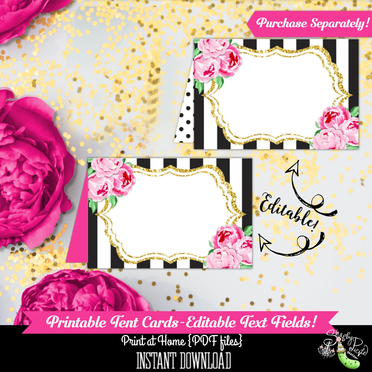 Kate Spade Birthday-Favor Tags-Birthday Party-Kate Spade Inspired-Birthday Tags-Gift Tags-Birthday Favor Tags-Printable-INSTANT DOWNLOAD